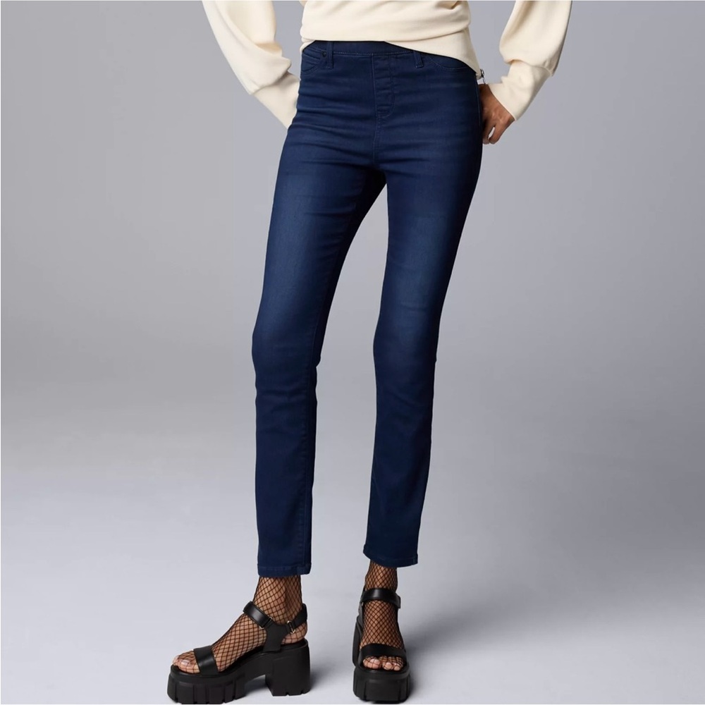 Vera Wang Blue Skinny Jeans Stretchy Fit